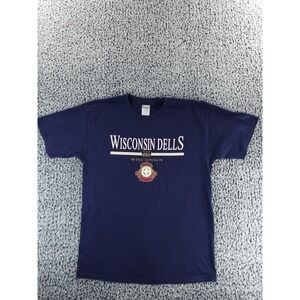 Gildan Wisconsin Dells Classic T Shirt Navy Blue Size Large